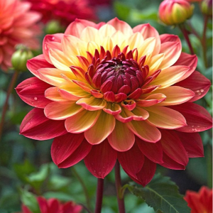 Георгин Оникс Найт купить по цене от 590р. в интернет-магазине «Посадика» с доставкой почтой в в Сясьстройе и по всей России – [изображение №1].