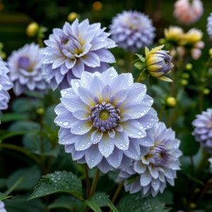 Георгин Акварель купить по цене от 680р. в интернет-магазине «Посадика» с доставкой почтой в в Сясьстройе и по всей России – [изображение №1].