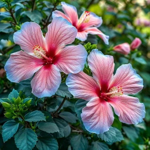 Гибискус садовый Тропикал Сан купить по цене от 293р. в интернет-магазине «Посадика» с доставкой почтой в в Сясьстройе и по всей России – [изображение №1].