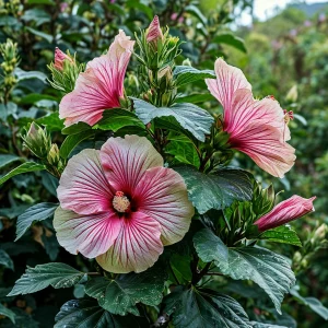 Гибискус Иден Бьюти купить по цене от 460р. в интернет-магазине «Посадика» с доставкой почтой в в Сясьстройе и по всей России – [изображение №1].