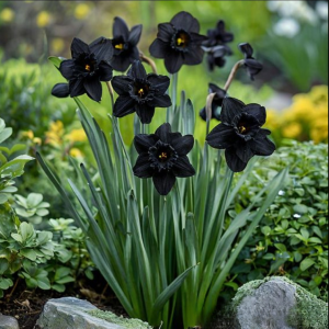 Нарцисс Тень Королевы купить по цене от 500р. в интернет-магазине «Посадика» с доставкой почтой в в Сясьстройе и по всей России – [изображение №1].